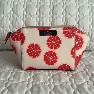 Kate Spade small eady grapefruit cosmetic’s bag